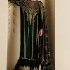 Jazmin Bottle Green Velvet Winter Collection Replica