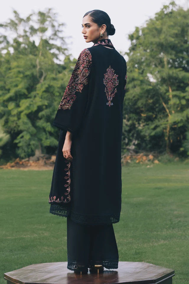 Zara Shahjahan Black Cotton Collection Replica - Image 2