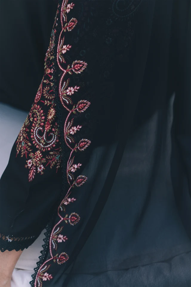 Zara Shahjahan Black Cotton Collection Replica - Image 3