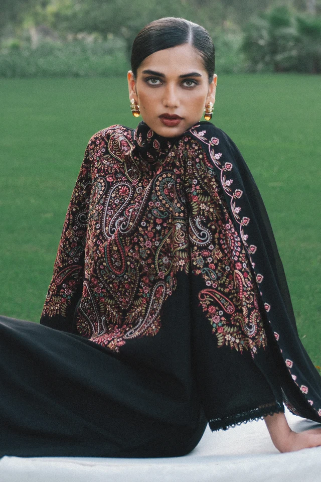 Zara Shahjahan Black Cotton Collection Replica - Image 4