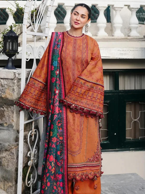 Shrenz Orange Winter Collection Dhanak Replica