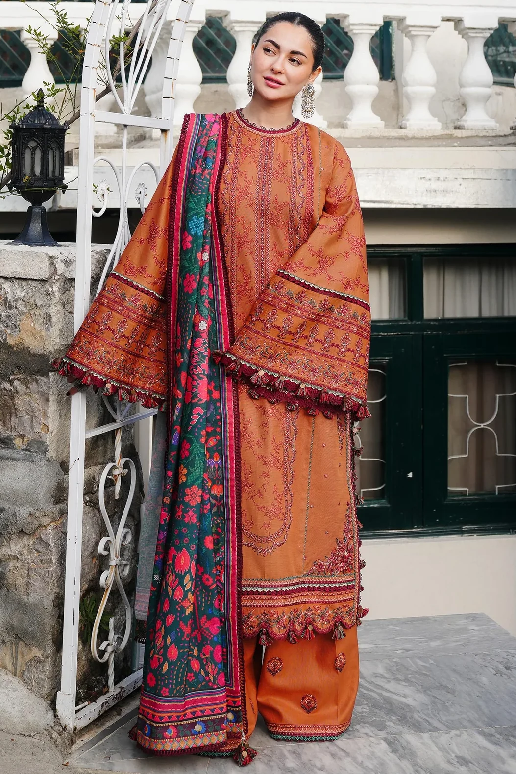 Shrenz Orange Winter Formal Collection Dhanak Replica