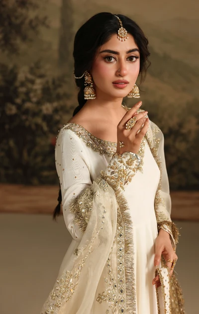 Shrenz White Soft Net Formal Collection Replica - Image 4