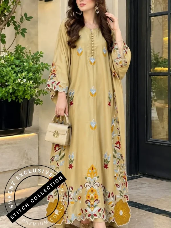 Shrenz 3 Piece Stitched Silk Pret Collection