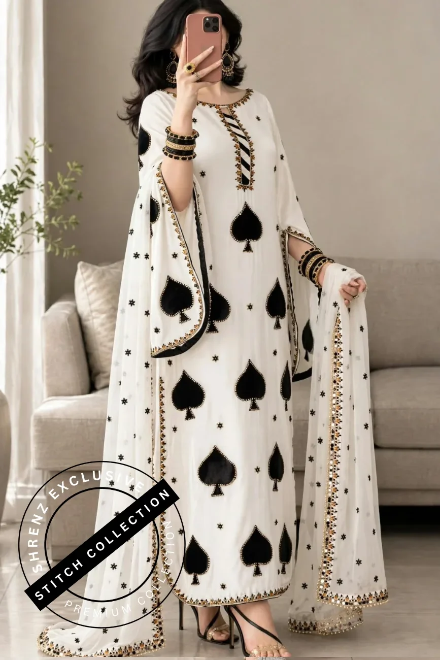 Shrenz 3 Piece Stitched Silk Pret Collection