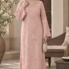 Shrenz Pink Silk Formal Collection Replica