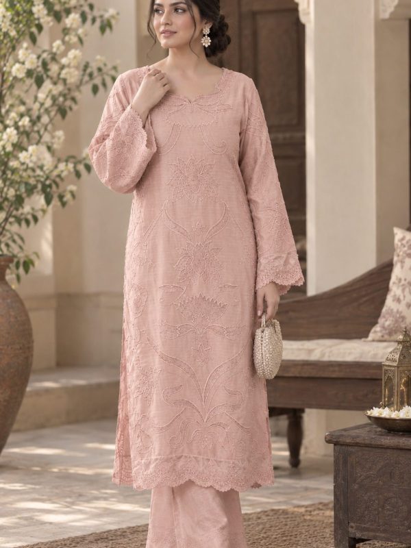 Shrenz Pink Silk Formal Collection Replica