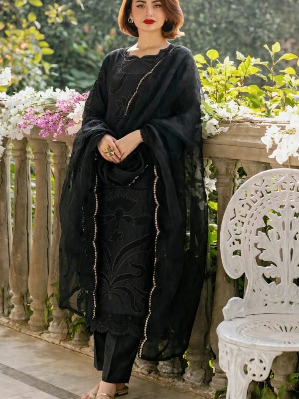 Shrenz Black Velvet Winter Formal Collection Replica