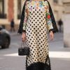 2 Piece Shrenz White Formal Collection Silk Kaftan Replica
