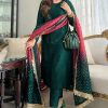 Shrenz Green Silk Formal Collection Replica