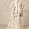 Iznik White & Blue Chiffon Formal Collection Replica