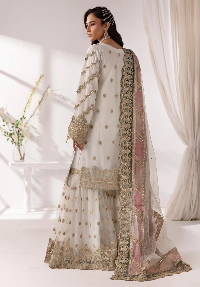 Imrozia White Soft Net Bridal Collection Replica - Image 2