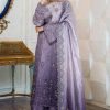 Shrenz Purple Cutdana Silk Formal Collection Replica