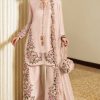 Hussain Rehar Pink Silk Formal Collection Replica