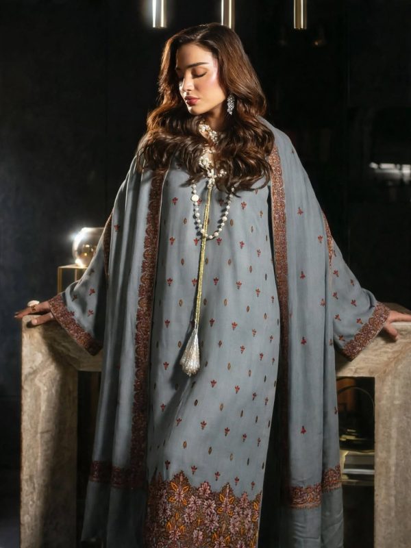 Pashmina kaani Grey Luxury Collection By Shrenz