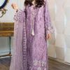 Shrenz Purple Soft Net Formal Cutdana Collection Replica