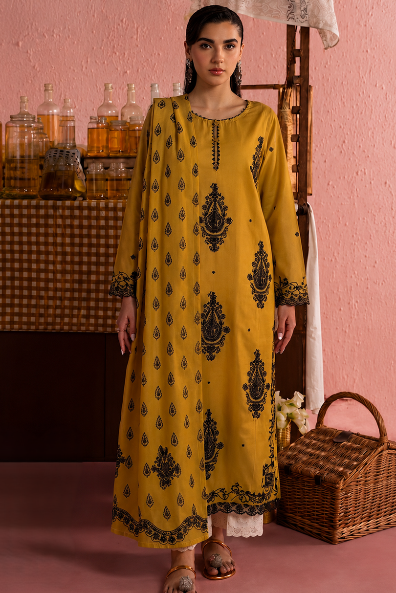 Shrenz Mustard Winter Formal Collection Dhanak Replica